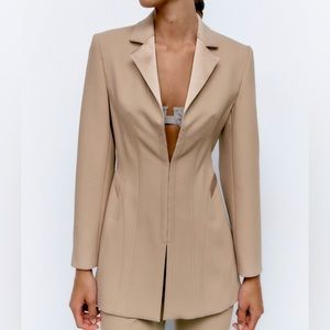 Zara Fitted Corset Blazer